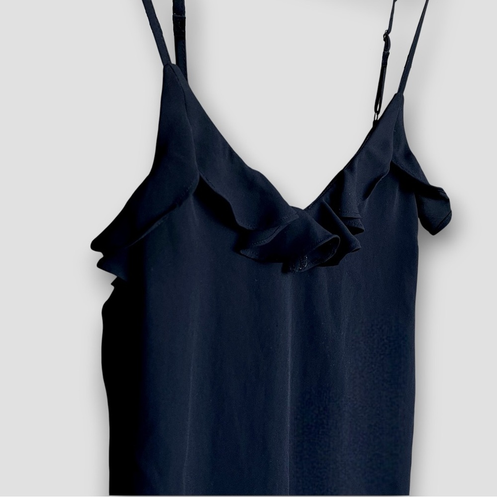 Saks Fifth Avenue | Black Ruffle Camisole Top | XS
